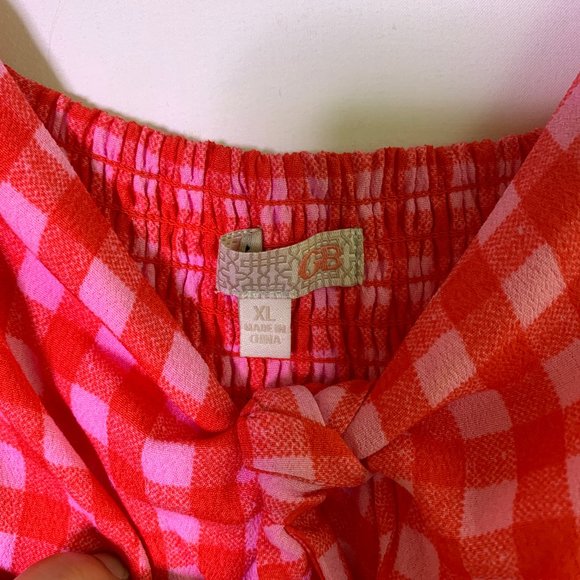 Gianni Bini Midi dress red and pink SZ XL - Picture 4 of 5